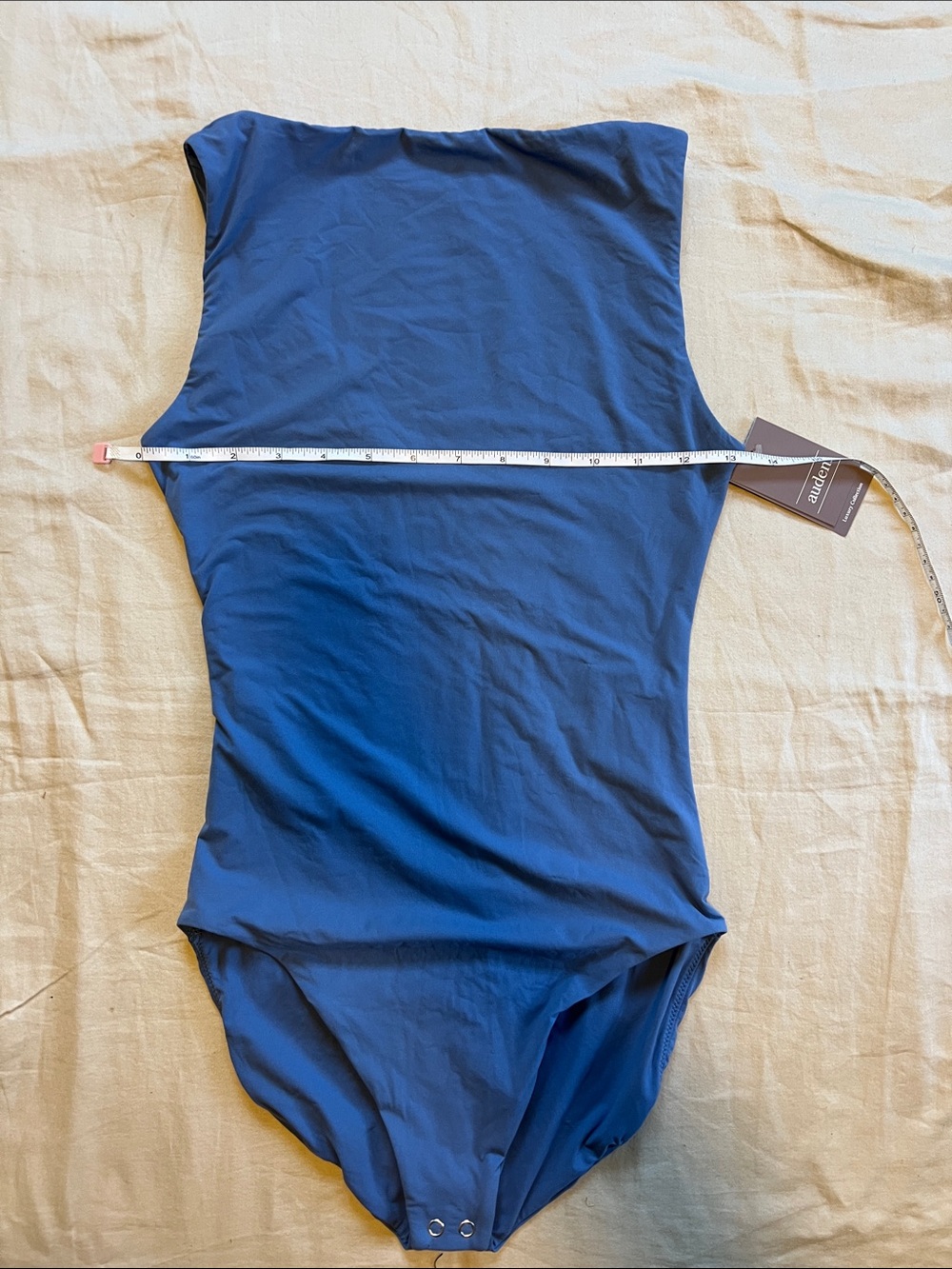 Auden Slate Blue Scoop-Back Bodysuit - Picture 3 of 4